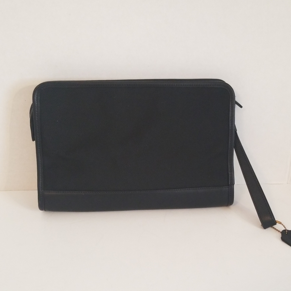 Coach Ballistic Black Wristlet Case